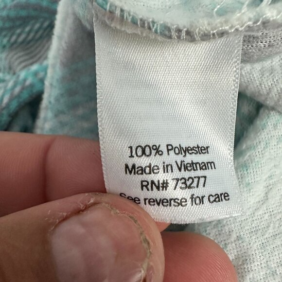 Sonoma Womens Small Plaid Turquoise Gray Pajama Set Long Sleeve Top Elastic Pant - Picture 5 of 8